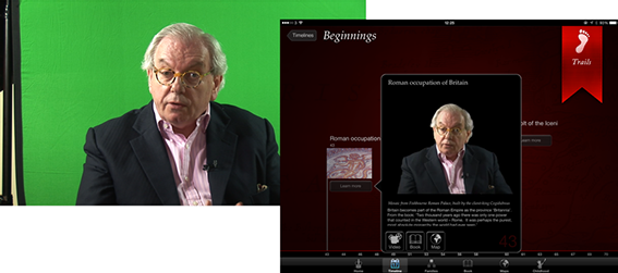 There is about an hour of Dr Starkey in the app.  I  shot most against a green screen and then composited in place.